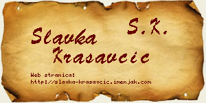 Slavka Krasavčić vizit kartica